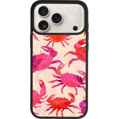 Coque iPhone 17 Pro Max - Silicone rigide noir Crabs Paint
