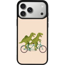 iPhone 17 Pro Max Case Hülle - Silikon schwarz Dinosaurs on bikes 2026