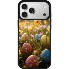 iPhone 17 Pro Max Case Hülle - Silikon schwarz Easter 2026 Decorated eggs