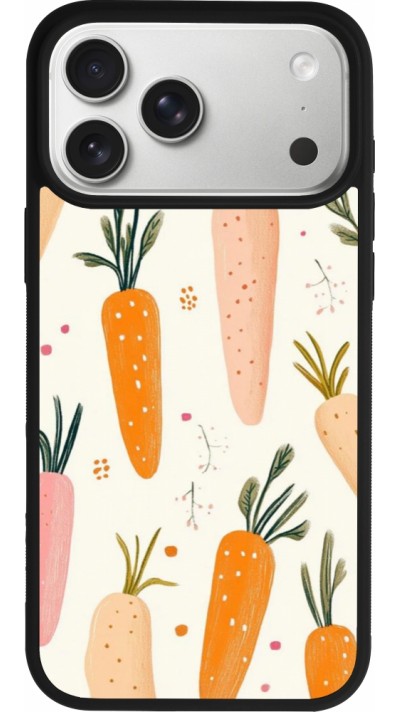 iPhone 17 Pro Max Case Hülle - Silikon schwarz Easter 2026 Illustration carrots