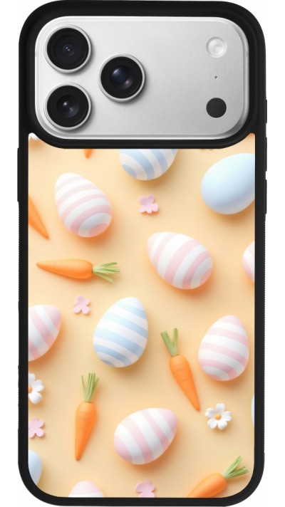 iPhone 17 Pro Max Case Hülle - Silikon schwarz Easter 2026 Pattern Easter