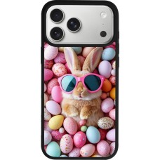 iPhone 17 Pro Max Case Hülle - Silikon schwarz Easter 2026 Rabbit fun