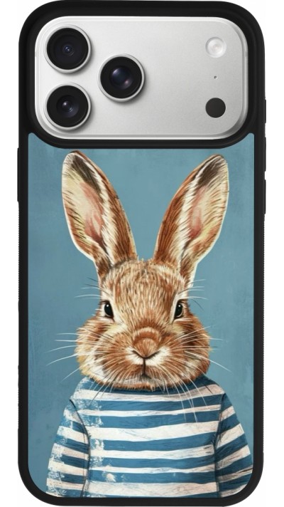 iPhone 17 Pro Max Case Hülle - Silikon schwarz Easter 2026 Rabbit navy