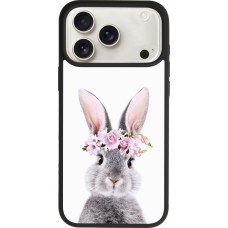 Coque iPhone 17 Pro Max - Silicone rigide noir Easter 2023 flower bunny