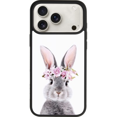 iPhone 17 Pro Max Case Hülle - Silikon schwarz Easter 2023 flower bunny