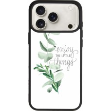 iPhone 17 Pro Max Case Hülle - Silikon schwarz Enjoy the little things