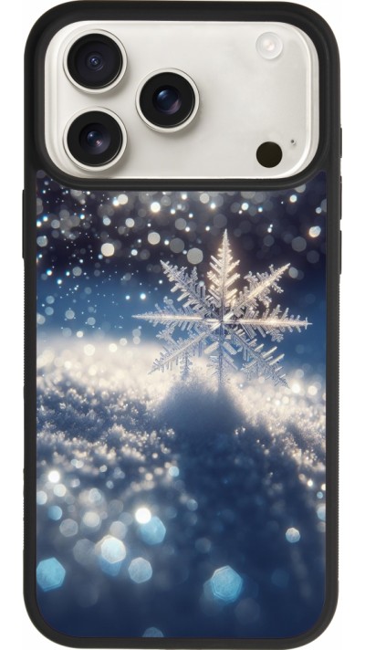 iPhone 17 Pro Max Case Hülle - Silikon schwarz Schneeflocke Solar Glanz