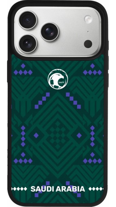iPhone 17 Pro Max Case Hülle - Silikon schwarz Saudi Arabien 2026 personalisierbares Fussballtrikot