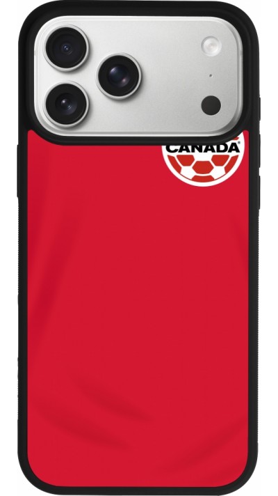 iPhone 17 Pro Max Case Hülle - Silikon schwarz Kanada 2022 personalisierbares Fussballtrikot
