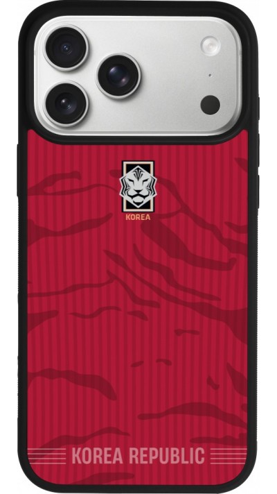 iPhone 17 Pro Max Case Hülle - Silikon schwarz Südkorea 2026 personalisierbares Fussballtrikot