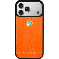 iPhone 17 Pro Max Case Hülle - Silikon schwarz Elfenbeinküste 2026 personalisierbares Fussballtrikot