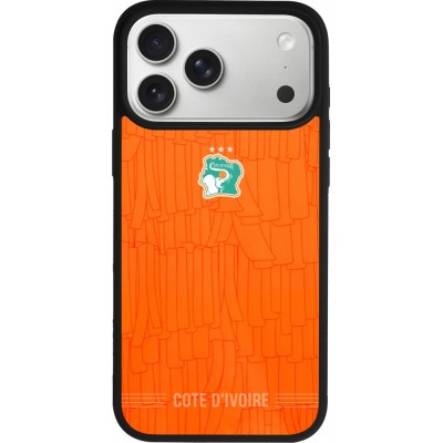 iPhone 17 Pro Max Case Hülle - Silikon schwarz Elfenbeinküste 2026 personalisierbares Fussballtrikot