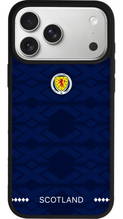 Coque iPhone 17 Pro Max - Silicone rigide noir Maillot de football Écosse 2026 personnalisable