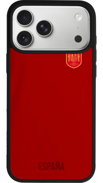 iPhone 17 Pro Max Case Hülle - Silikon schwarz Spanien 2022 personalisierbares Fußballtrikot