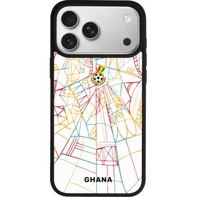 iPhone 17 Pro Max Case Hülle - Silikon schwarz Ghana 2026 personalisierbares Fussballtrikot
