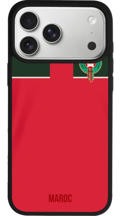 iPhone 17 Pro Max Case Hülle - Silikon schwarz Marokko 2022 personalisierbares Fussballtrikot