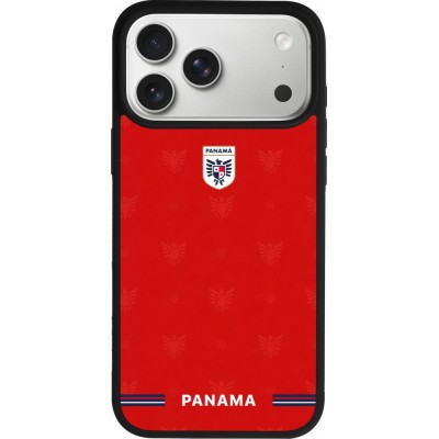 iPhone 17 Pro Max Case Hülle - Silikon schwarz Panama 2026 personalisierbares Fussballtrikot