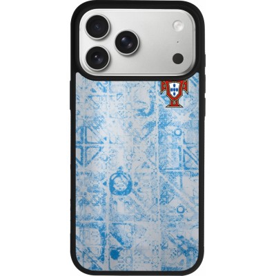 iPhone 17 Pro Max Case Hülle - Silikon schwarz Portugal Away personalisierbares Fussballtrikot