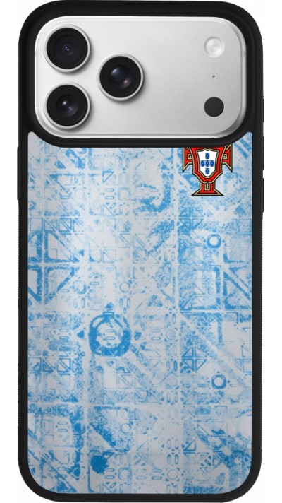 iPhone 17 Pro Max Case Hülle - Silikon schwarz Portugal Away personalisierbares Fussballtrikot