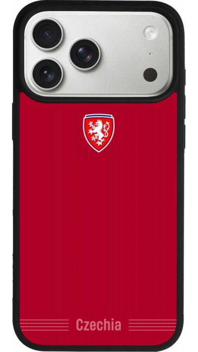 iPhone 17 Pro Max Case Hülle - Silikon schwarz Tschechische Republik 2026 personalisierbares Fussballtrikot