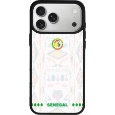 Coque iPhone 17 Pro Max - Silicone rigide noir Maillot de football Sénégal 2026 personnalisable