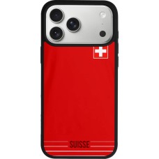 Coque iPhone 17 Pro Max - Silicone rigide noir Football shirt Switzerland 2022
