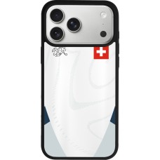 iPhone 17 Pro Max Case Hülle - Silikon schwarz Schweiz Away personalisierbares Fussballtrikot