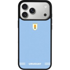 iPhone 17 Pro Max Case Hülle - Silikon schwarz Uruguay 2026 personalisierbares Fussballtrikot