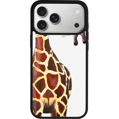 iPhone 17 Pro Max Case Hülle - Silikon schwarz Giraffe Fit