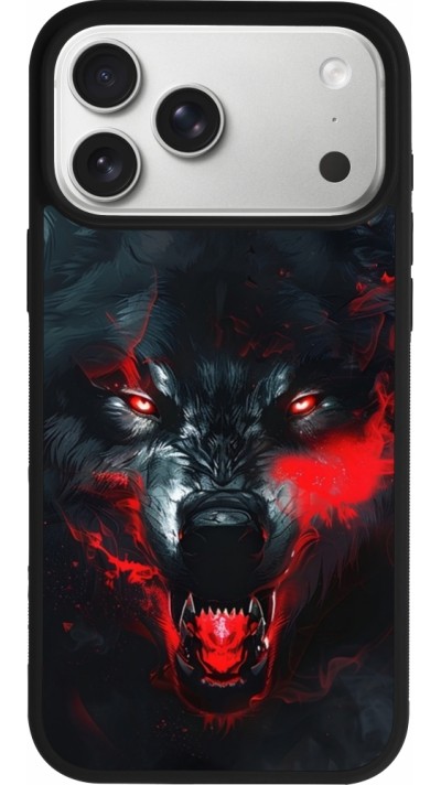 iPhone 17 Pro Max Case Hülle - Silikon schwarz Halloween 2024 mad werewolf