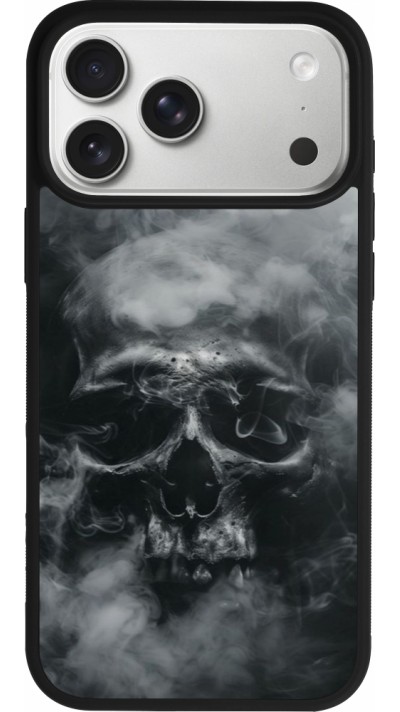 iPhone 17 Pro Max Case Hülle - Silikon schwarz Halloween 2024 smoky skull