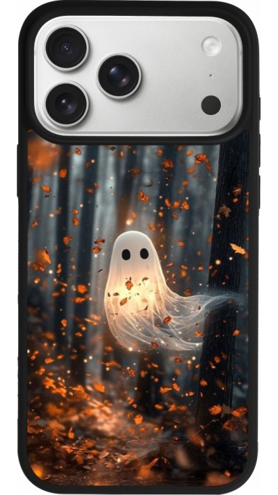 iPhone 17 Pro Max Case Hülle - Silikon schwarz Halloween 2025 Ghost in the forest