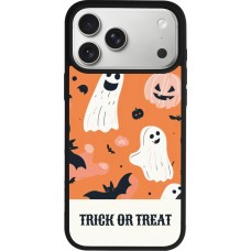 Coque iPhone 17 Pro Max - Silicone rigide noir Halloween 2025 Trick treat