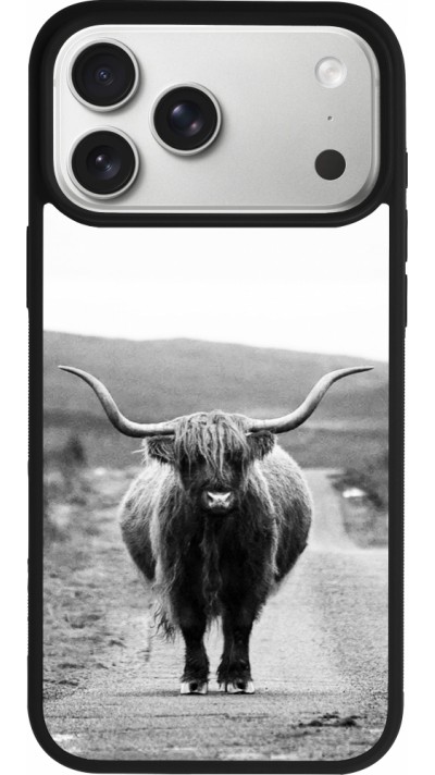 iPhone 17 Pro Max Case Hülle - Silikon schwarz Highland cattle