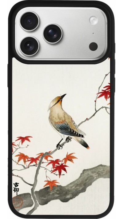 iPhone 17 Pro Max Case Hülle - Silikon schwarz Japanese Bird