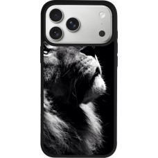 iPhone 17 Pro Max Case Hülle - Silikon schwarz Lion looking up