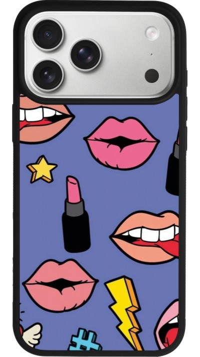 iPhone 17 Pro Max Case Hülle - Silikon schwarz Lips and lipgloss