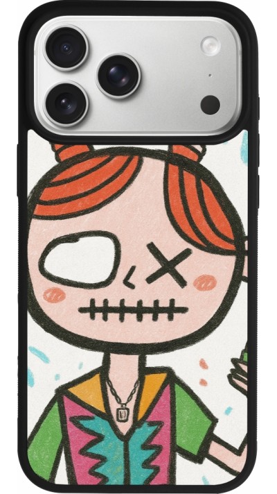 iPhone 17 Pro Max Case Hülle - Silikon schwarz Little Girl Sketch