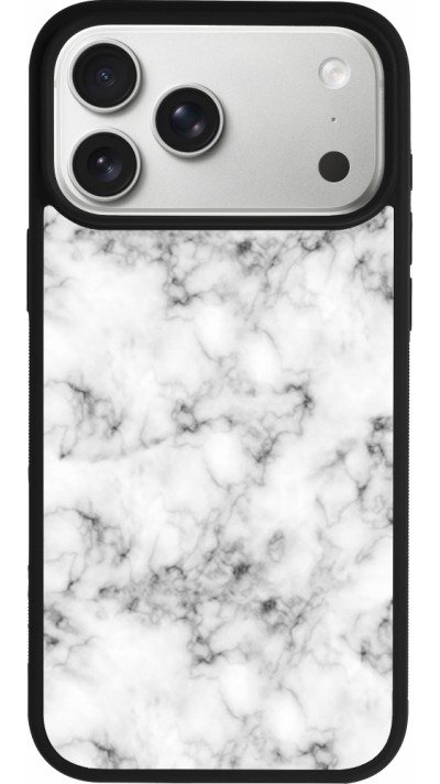 iPhone 17 Pro Max Case Hülle - Silikon schwarz Marble 01
