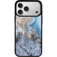 Coque iPhone 17 Pro Max - Silicone rigide noir Marble 04