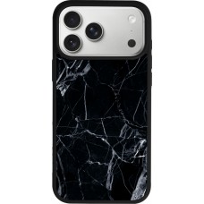Coque iPhone 17 Pro Max - Silicone rigide noir Marble Black 01