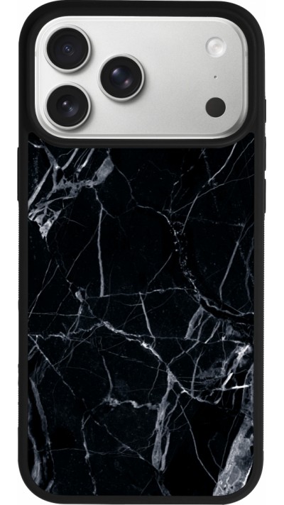 iPhone 17 Pro Max Case Hülle - Silikon schwarz Marble Black 01