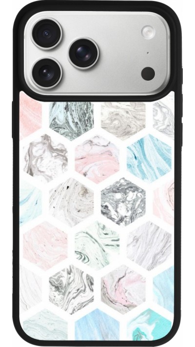 iPhone 17 Pro Max Case Hülle - Silikon schwarz Marble Everything