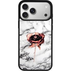iPhone 17 Pro Max Case Hülle - Silikon schwarz Marble Rose Gold
