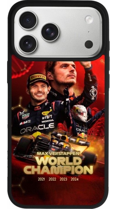 iPhone 17 Pro Max Case Hülle - Silikon schwarz Max Verstappen Champion 2023