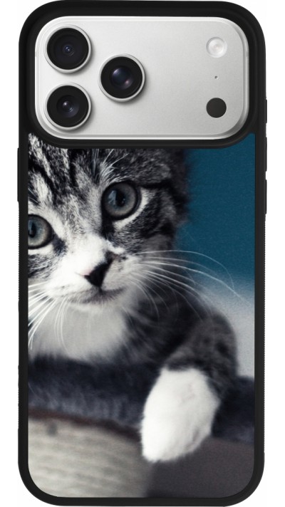 iPhone 17 Pro Max Case Hülle - Silikon schwarz Meow 23