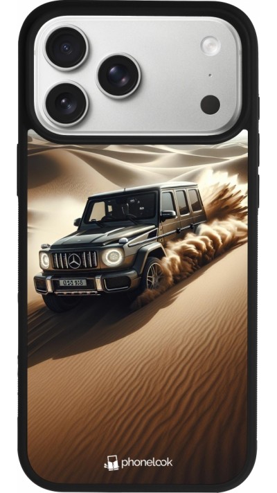 iPhone 17 Pro Max Case Hülle - Silikon schwarz Mercedes G Drift Wueste