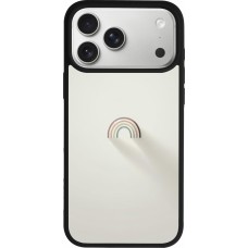 Coque iPhone 17 Pro Max - Silicone rigide noir Mini Rainbow Minimal