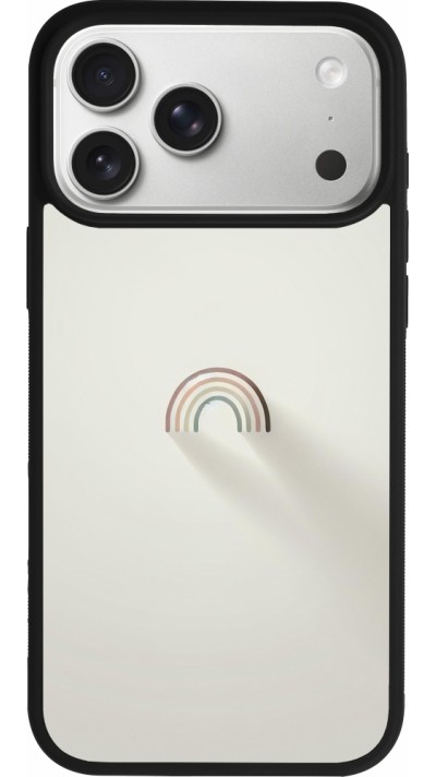iPhone 17 Pro Max Case Hülle - Silikon schwarz Mini Regenbogen Minimal