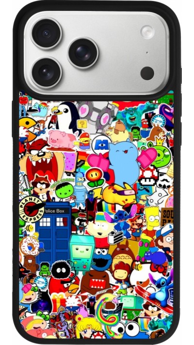 iPhone 17 Pro Max Case Hülle - Silikon schwarz Mixed cartoons